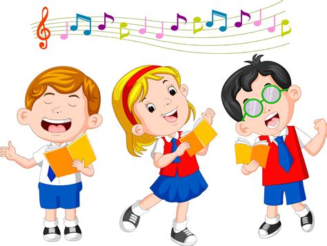 school children singing 8665974 Vector Art at Vecteezy