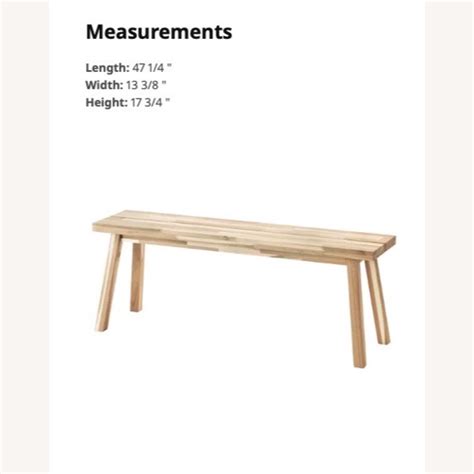 IKEA Skogsta Acacia Bench AptDeco