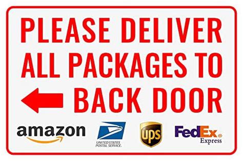 Please Deliver All Packages To Back Door Left Arrow Bestylez Delivery