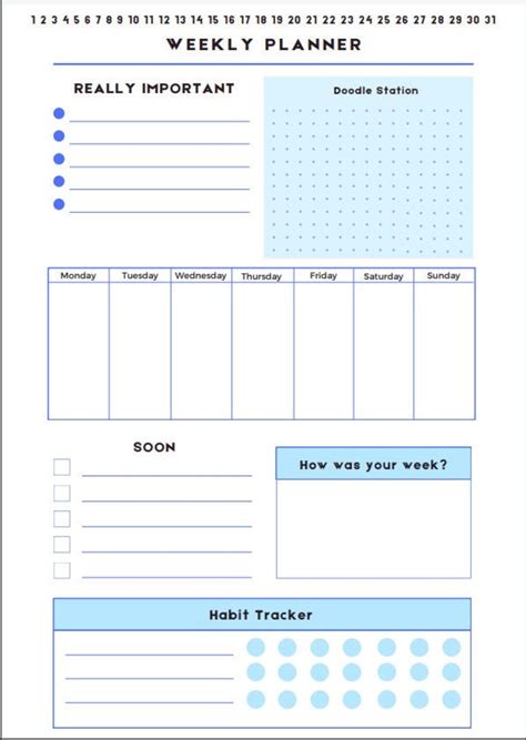 Weekly Planner - Etsy