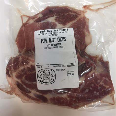 Greener Pastures Pork Butt Chops 3lbs Heritage Pastured Blue Cow