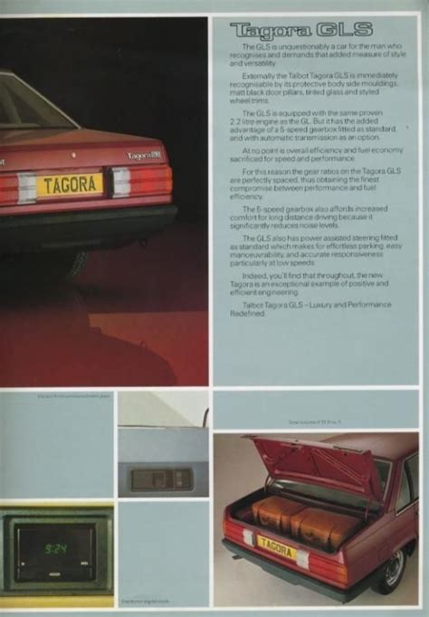 1981 Talbot Tagora Brochure Scan - AutoShite - Autoshite