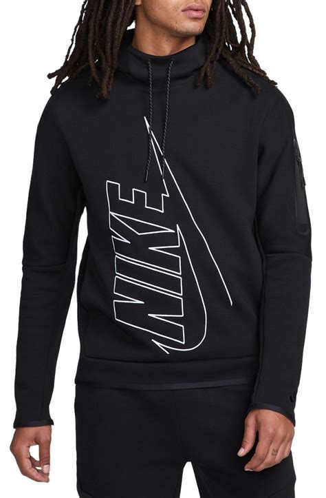 NIKE Tech Fleece Pullover Graphic Hoodie DX0577 010 - Shiekh