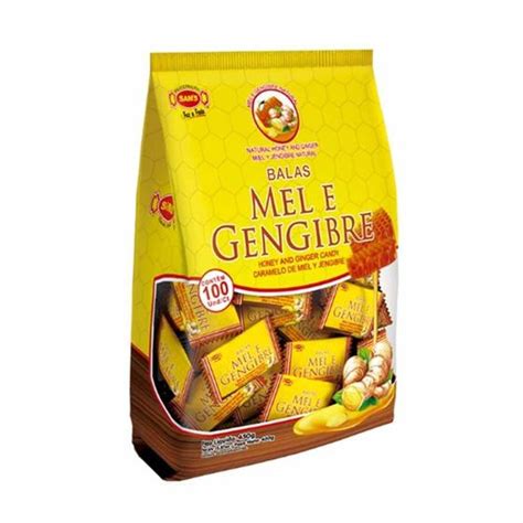 Bala De Gengibre E Mel - Bala Natural de Mel e Gengibre 450g - Sams - Balas - Magazine Luiza
