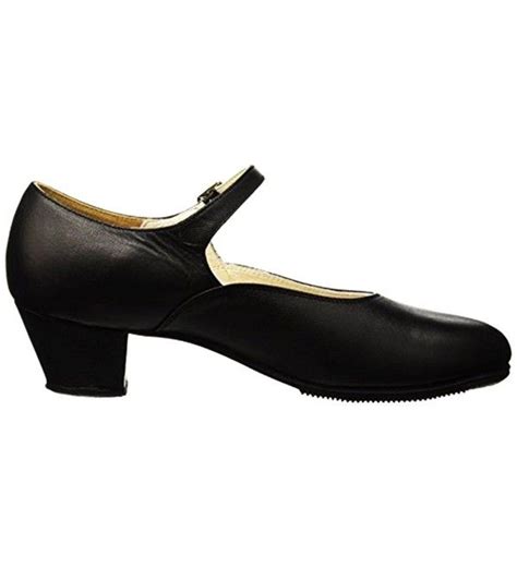 61.54$ Women's Mexican Folklorico Dance Shoes - Black - CV186QOLQ97