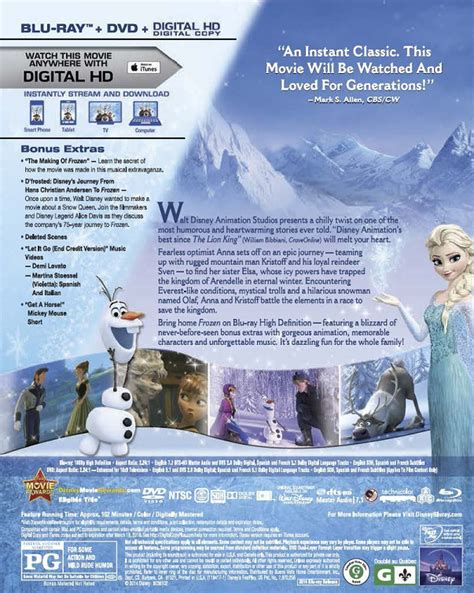 Frozen Two-Disc Blu-ray, DVD + Digital Copy Review! | Cleverly Me ...