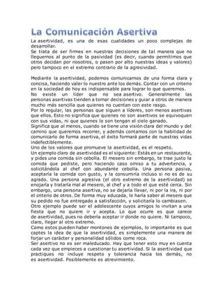 La Comunicaci N Asertiva Pdf