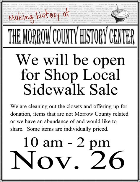 Historical Holiday Happenings Events Of The Morrow County History