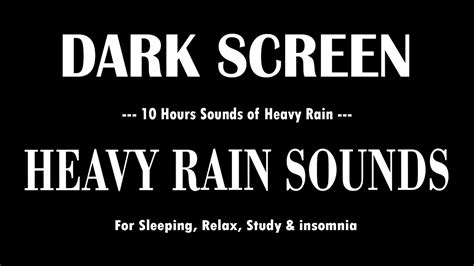 Heavy Rain At Night Hours For Sleeping Relax Study Insomnia