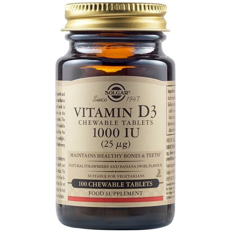 Vitamina D Ui Tablete Masticabile Solgar Dr Max Farmacie