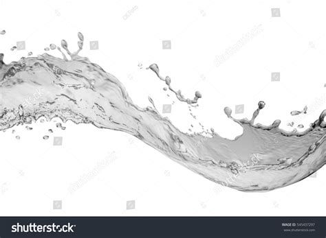 Water Splashwater Splash Isolated On White Stock Photo (Edit Now) 545437297