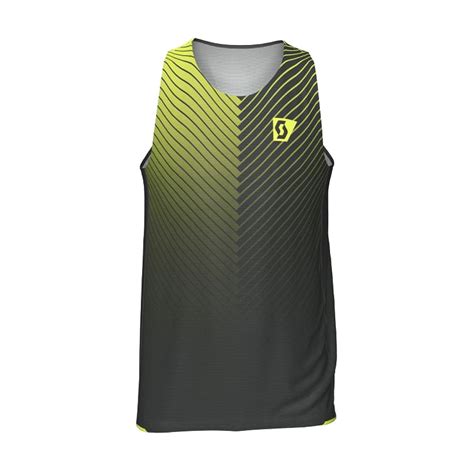 Rc Run Mens Seamless Hem Singlet Vest Blackyellow At