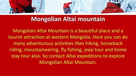 Mongolian Altai Mountain Ppt