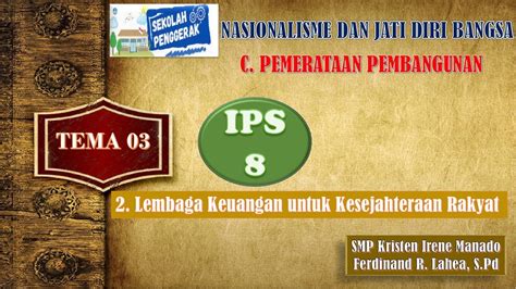 Tema 3 C Lembaga Keuangan IPS Kelas 8 Sekolah Penggerak YouTube