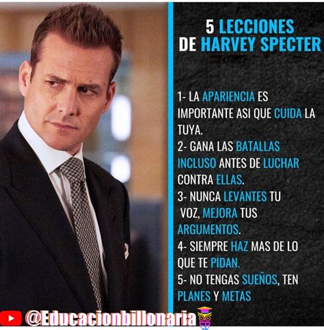 5 Lecciones De Harvey Specter Motivacion Frases Frases Motivadoras