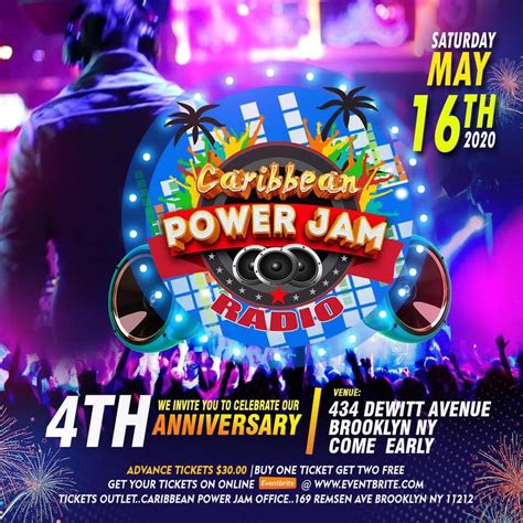 Caribbean Power Jam Radio 4th Year Anniversary 2020 Tickets | Brooklyn, NY