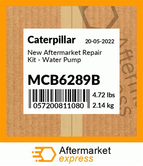 MCB6289B New Aftermarket Repair Kit Water Pump Fits Caterpillar