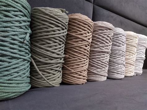 3mm Multi Colour Cotton Yarn 100m Cotton Cord Macrame Rope Etsy