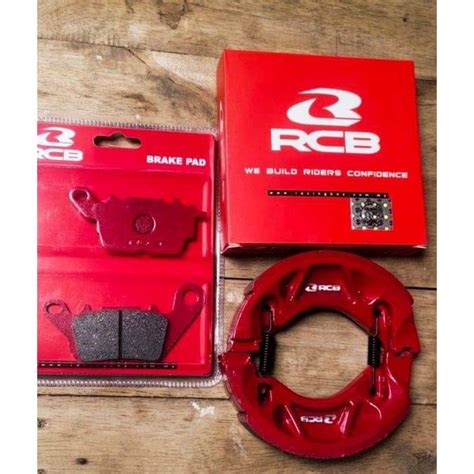 1 SET RCB BRAKE SHOE RCB BRAKE PAD For MIO I 125115 AEROX V1 V2 MIO