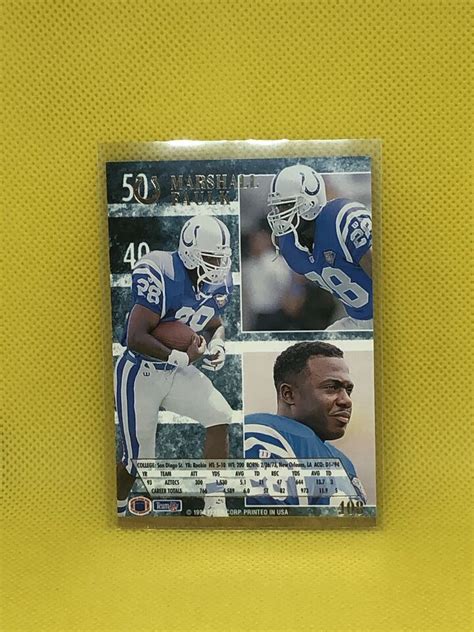 Fleer Ultra Marshall Faulk Rookie Card Rc Hof Colts Rams Ebay