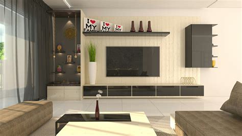 North East Pooja Area Next To The Tv Unit Tv Unit In 2020 Living