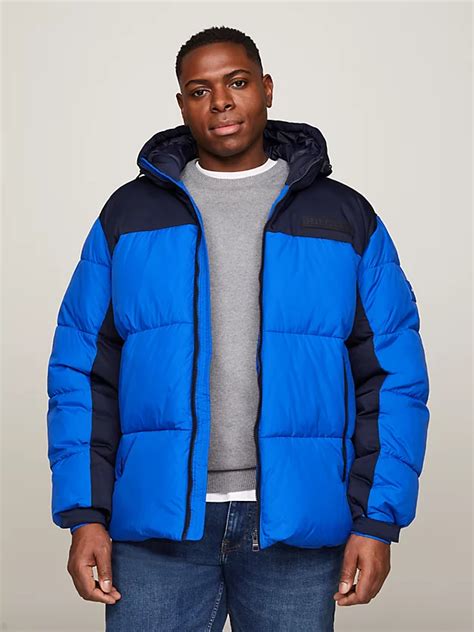 Plus Th Warm Hooded New York Puffer Jacket Blue Tommy Hilfiger