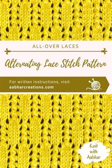 Alternating Lace Stitch Pattern Knit With Aabhar Aabhar Creations