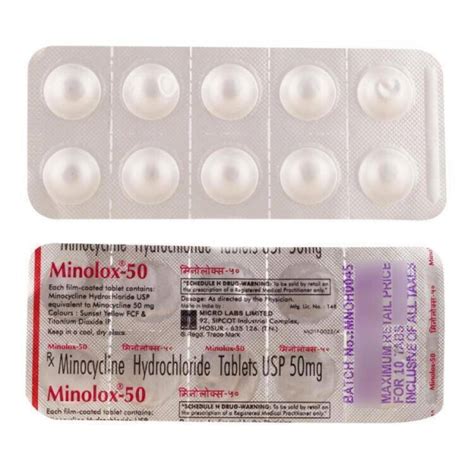 Minolox 50mg Tablet 10 S Schedule H 10 Tablet S In A Strip