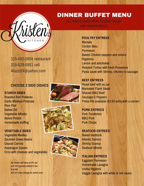 Buffet Dinner Menu Template PosterMyWall, 41% OFF