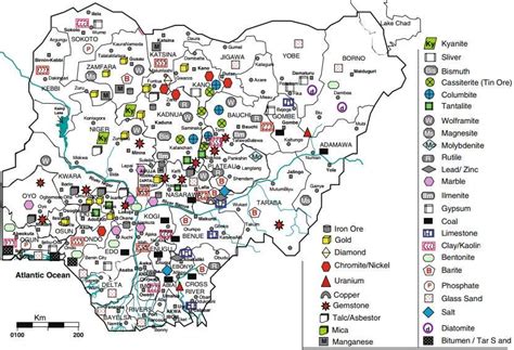 An Overview Of The Solid Mineral Resources Distribution Map Of Nigeria