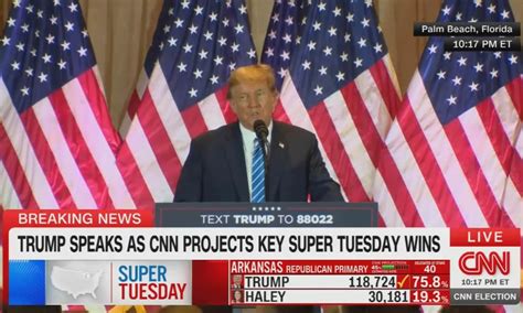 Cnn Shows Donald Trump S Entire 20 Minute Victory Speech After Thumping Super Tuesday Primary