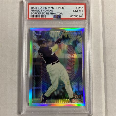 Topps Mystery Finest Bordered Refractor Frank Thomas Psa Ps Ebay