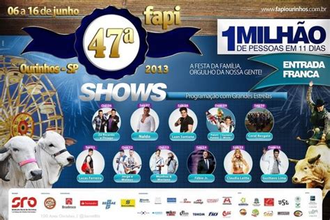 Volta ao passado programações de shows que fizeram história na FAPI em