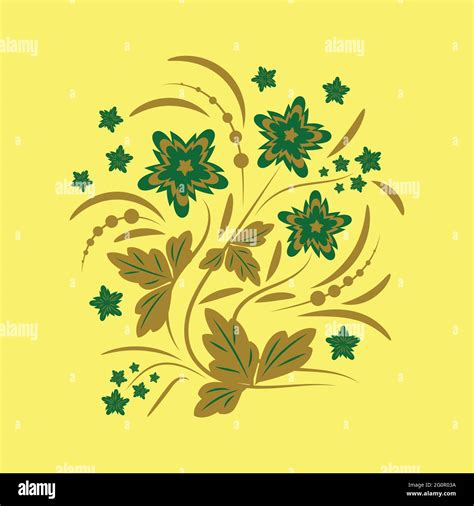 Imprimé floral folklorique affiche bouquet floral de fantaisie fleurs