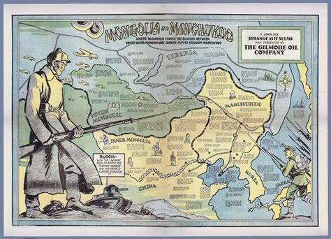 Large Detailed Old Map Of Mongolia And Manchukuo Mongolia