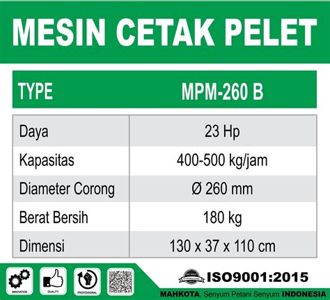 Mpm B Pellet Machine Mesin Cetak Pelet Mahkota Karya Delitama