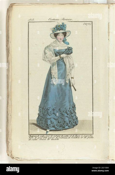 Ladies and Modes 1823, Paris Costume (2172). Prant uit Het Tijdschrift ...