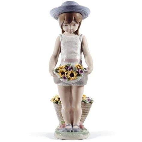 Lladró Skirt Full Of Flowers Figurine Lladro Porcelain Lladro Kids Bath