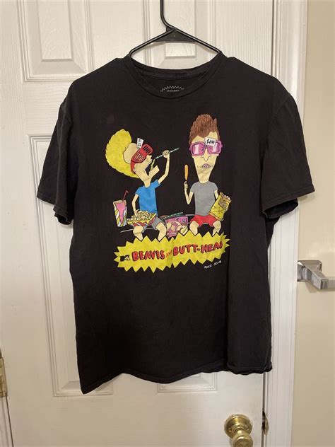 Mtv Beavis And Butthead Rockin Out Black T Shirt Adul Gem