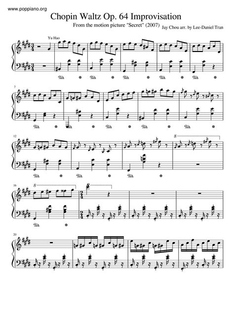 Chopin Waltz Op 64 Improvisation Sheet Music Pdf Free Score Download ★