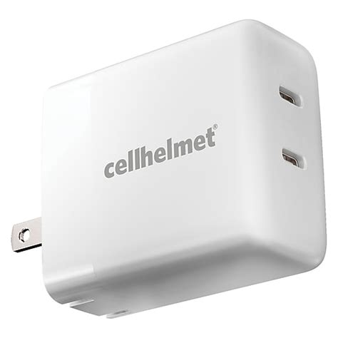 Cellhelmet Dual Wall Black Charger With 2 Usb C Ports 20 Watt White Wall Pd 20w C C Staples