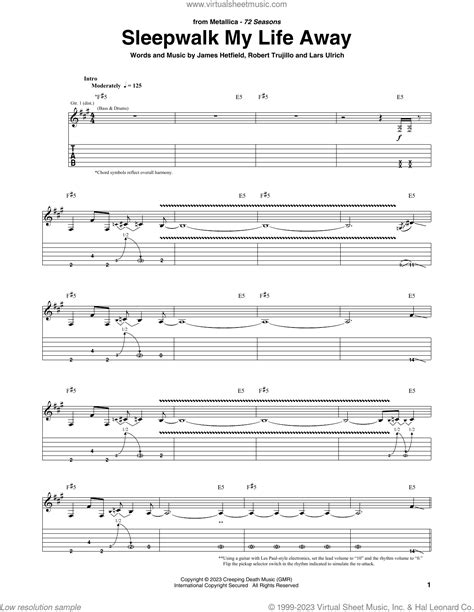 Sleepwalk My Life Away Sheet Music For Guitar Tablature Pdf