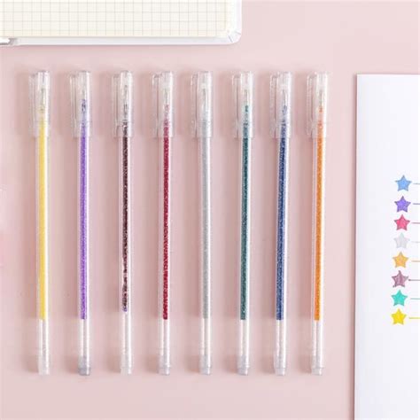 Stylo Parure De Stylo8 Colors Glitter Pen Stylos Gel Stylos Gel à