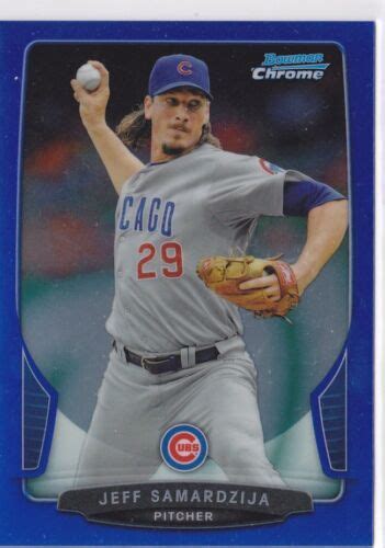 Bowman Chrome Blue Refractor Jeff Samardzija For Sale