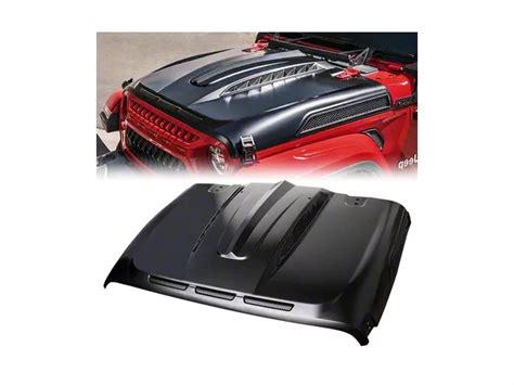 Jeep Wrangler Unleash Series Hood With Functional Air Vents Unpainted