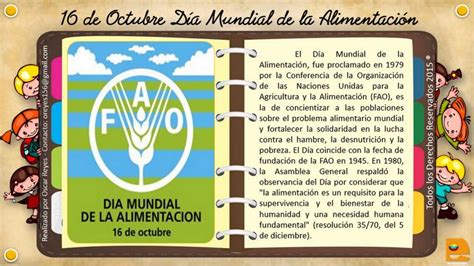 16 de Octubre Día Mundial de la Alimentación