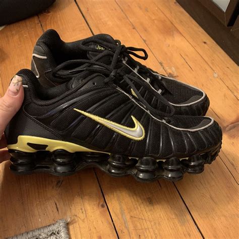 Nike Shox TL black and yellow, bought these on here... - Depop