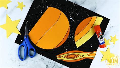 Planet Jupiter Cut and Paste Craft with Jupiter Template - Simple Mom Project