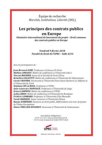 Les Principes Des Contrats Publics En Europe Portail Universitaire Du