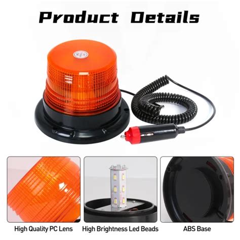 Car Truck Roof Top Warning Light Emergency LED Strobe Light Flashing